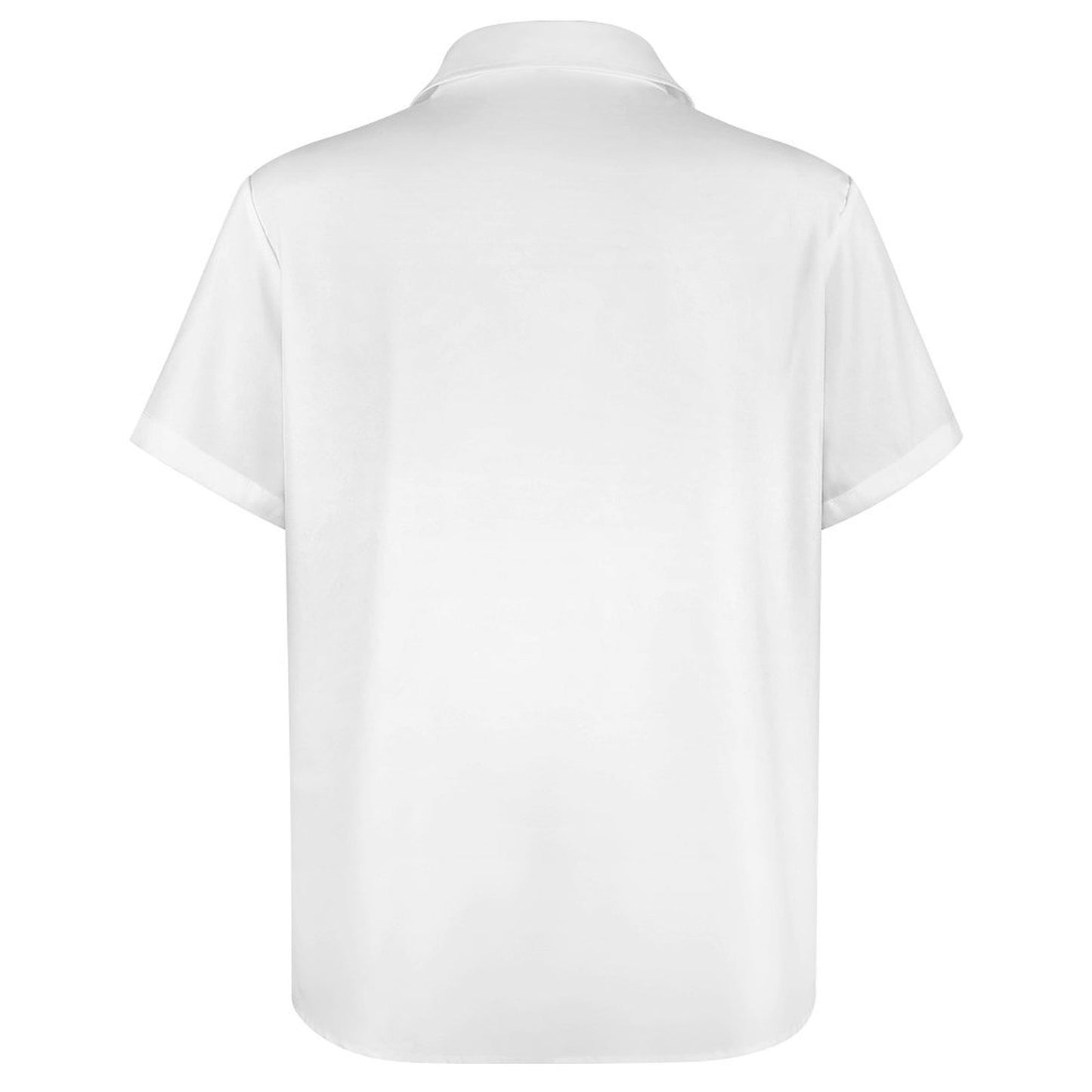Short Sleeve Button-up Blouse with Pocket