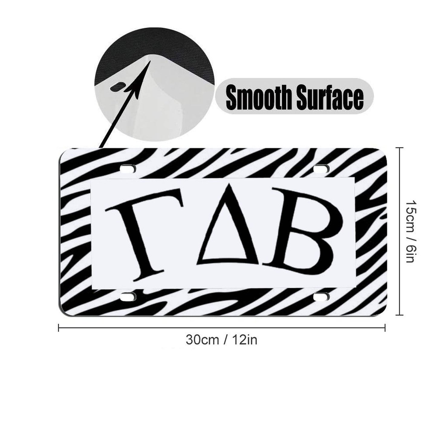 License plate 6 x 12 in