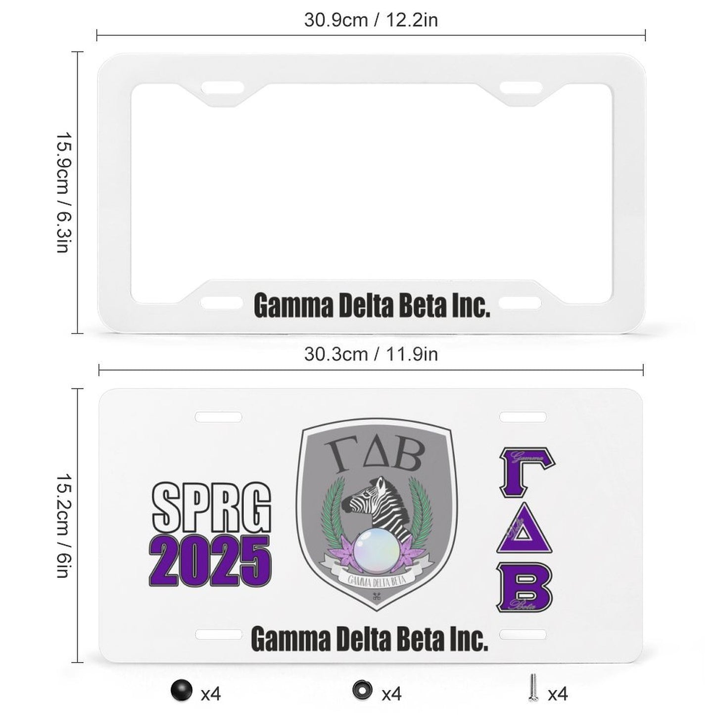 License plate and frame