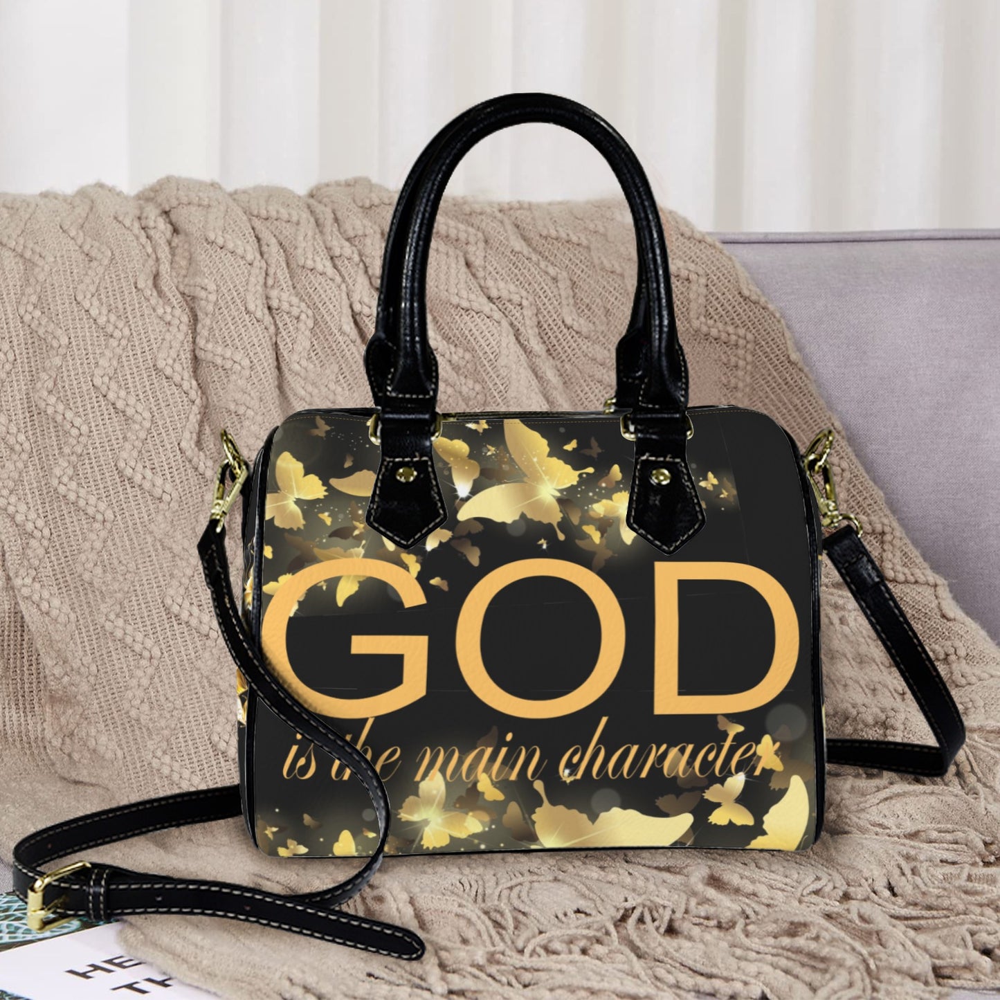 God is the main character handbag