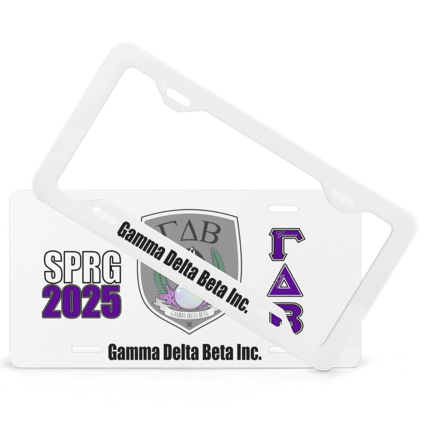 License plate and frame