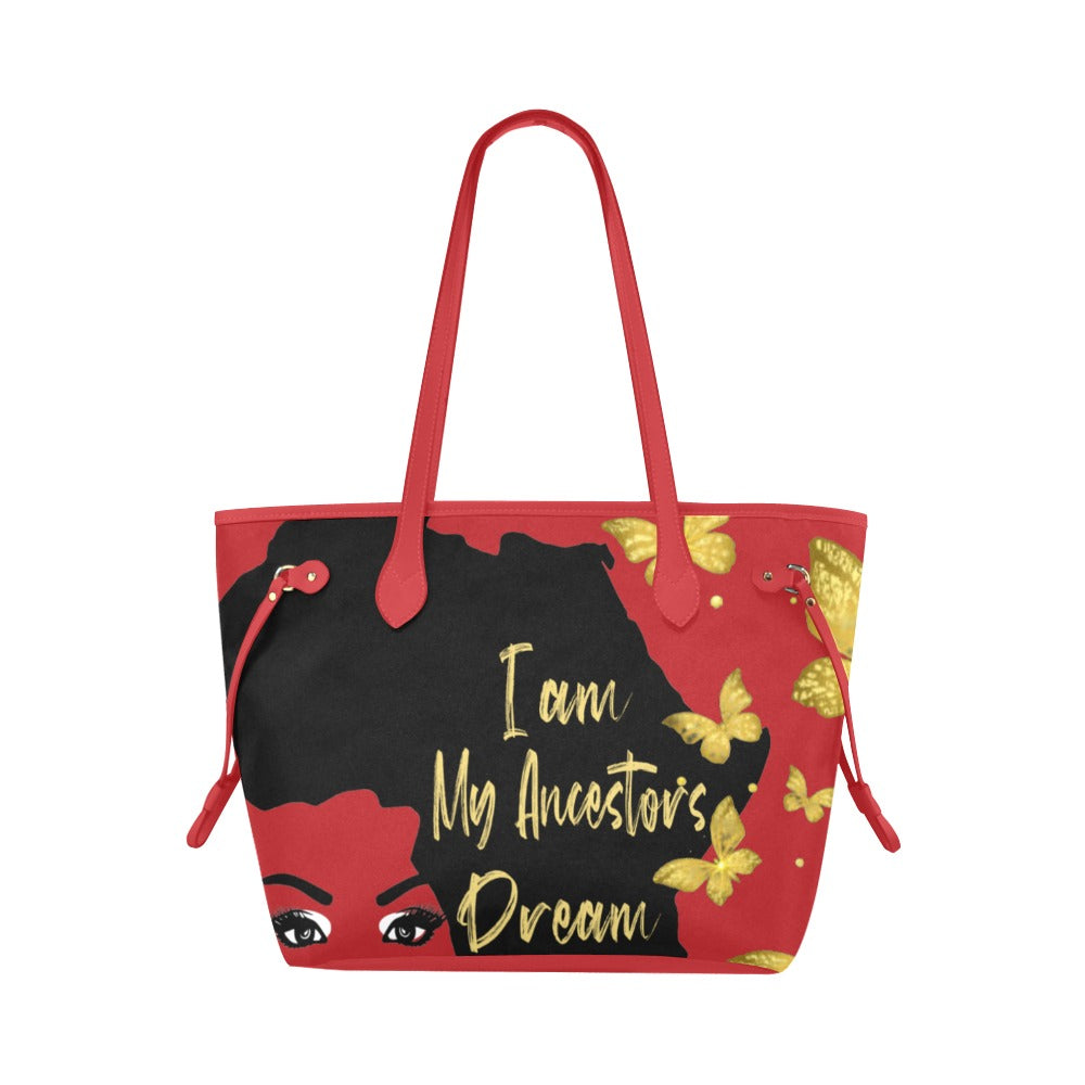 red dream Clover Canvas Tote Bag (Model 1661)