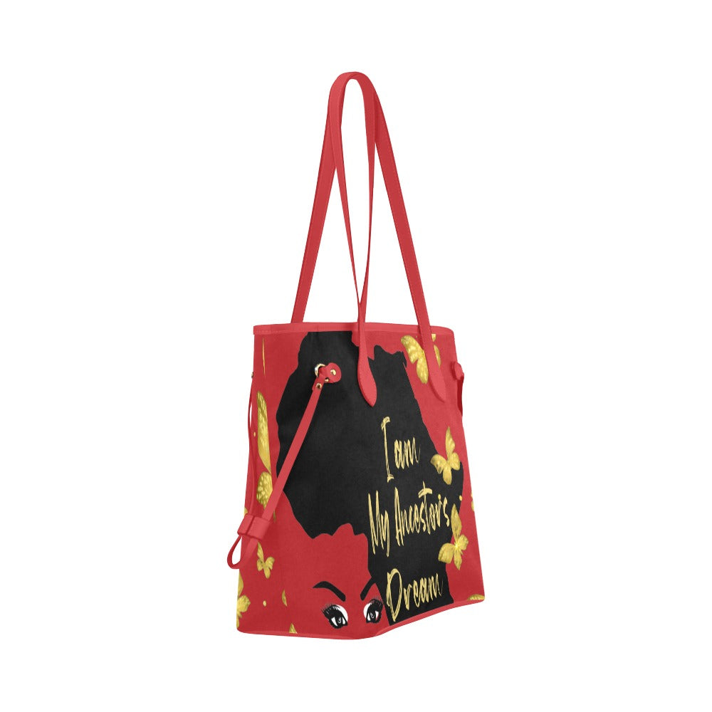 red dream Clover Canvas Tote Bag (Model 1661)
