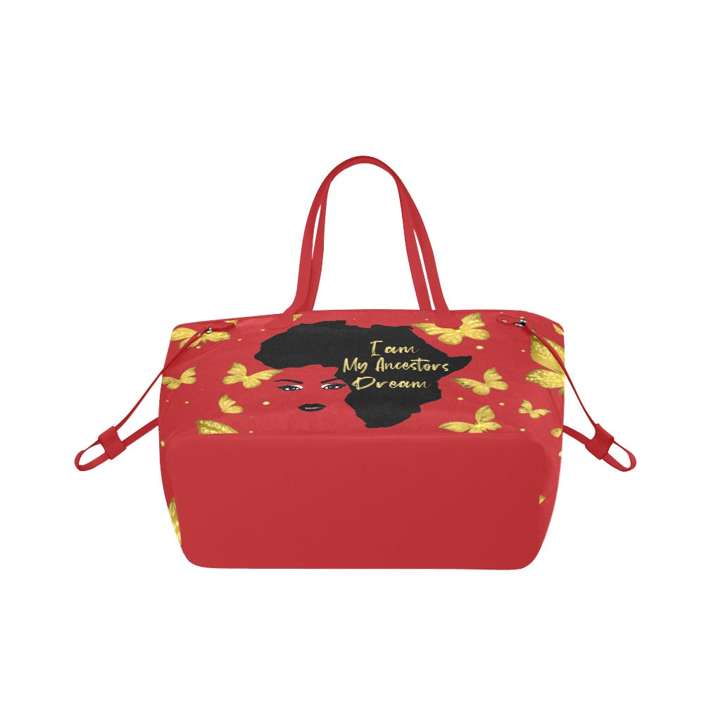 red dream Clover Canvas Tote Bag (Model 1661)