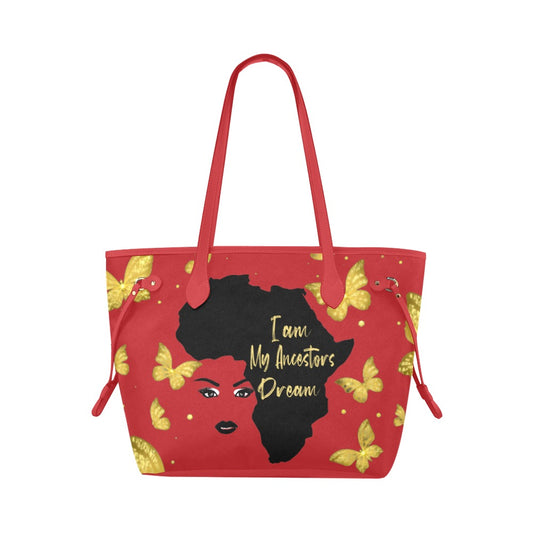 red dream Clover Canvas Tote Bag (Model 1661)
