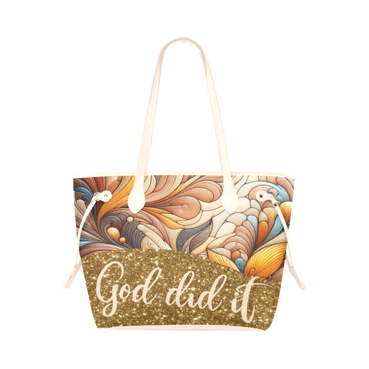 God Did It Canvas and Leather Bag