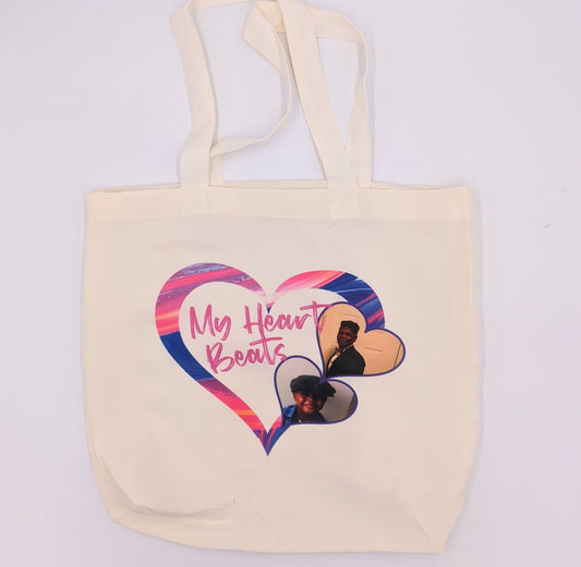 My heart beat tote bag