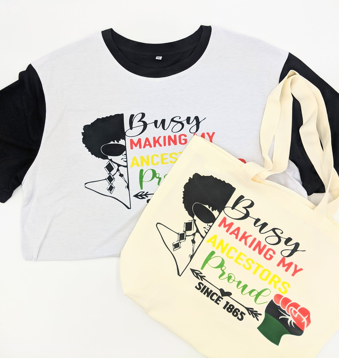 Ancestors proud shirt and bag